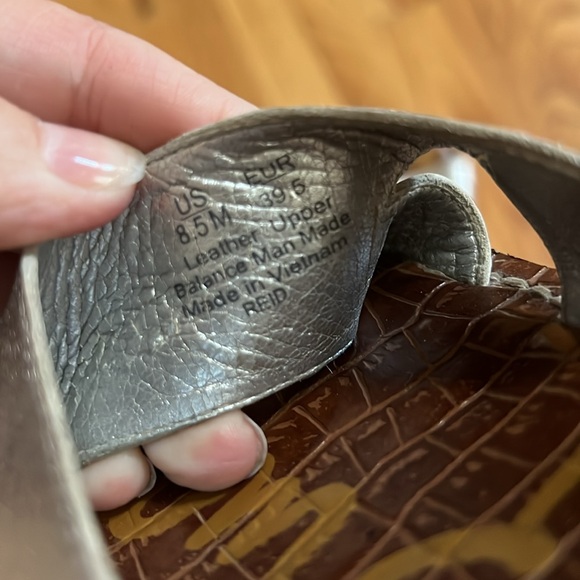 Sam Edelman Reid Silver Wedge Sandals, Size 8.5 - Picture 6 of 7